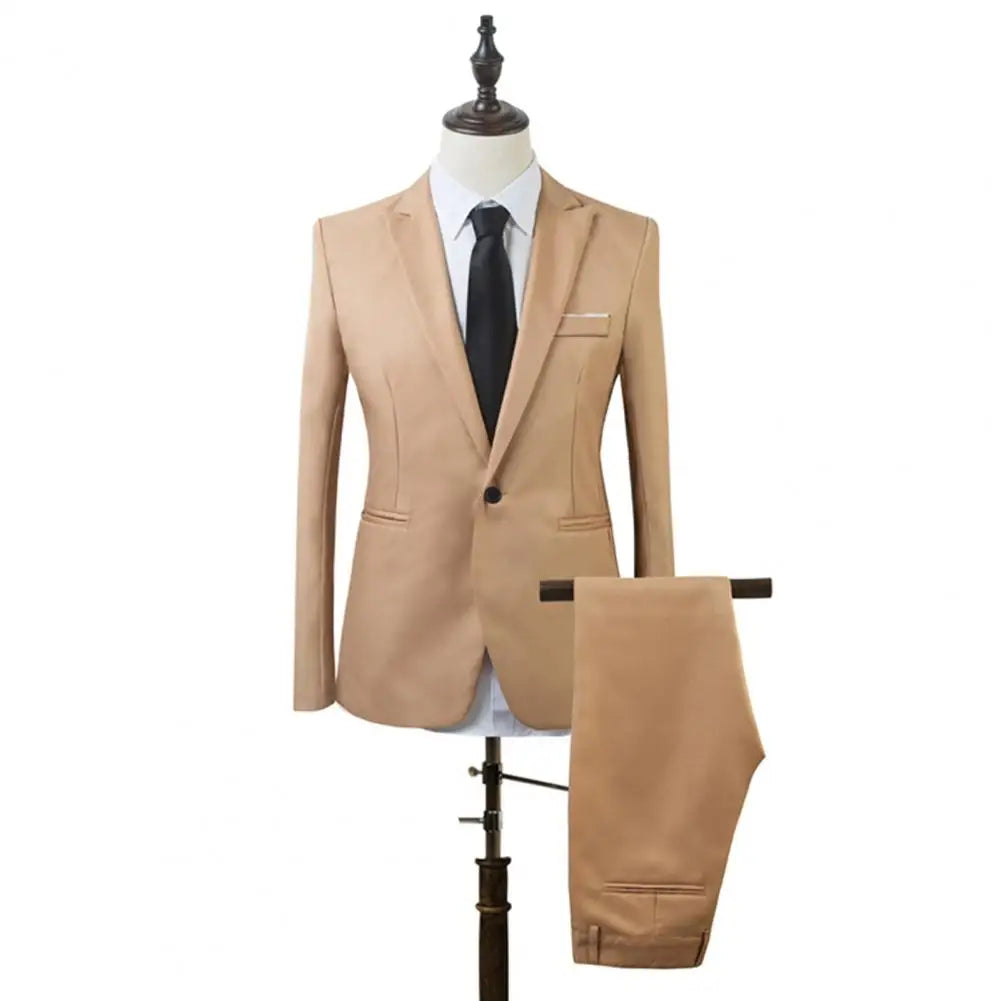 Terno Slim Fit Masculino – Estilo Executivo 2 Peças