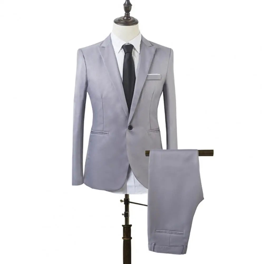 Terno Slim Fit Masculino – Estilo Executivo 2 Peças