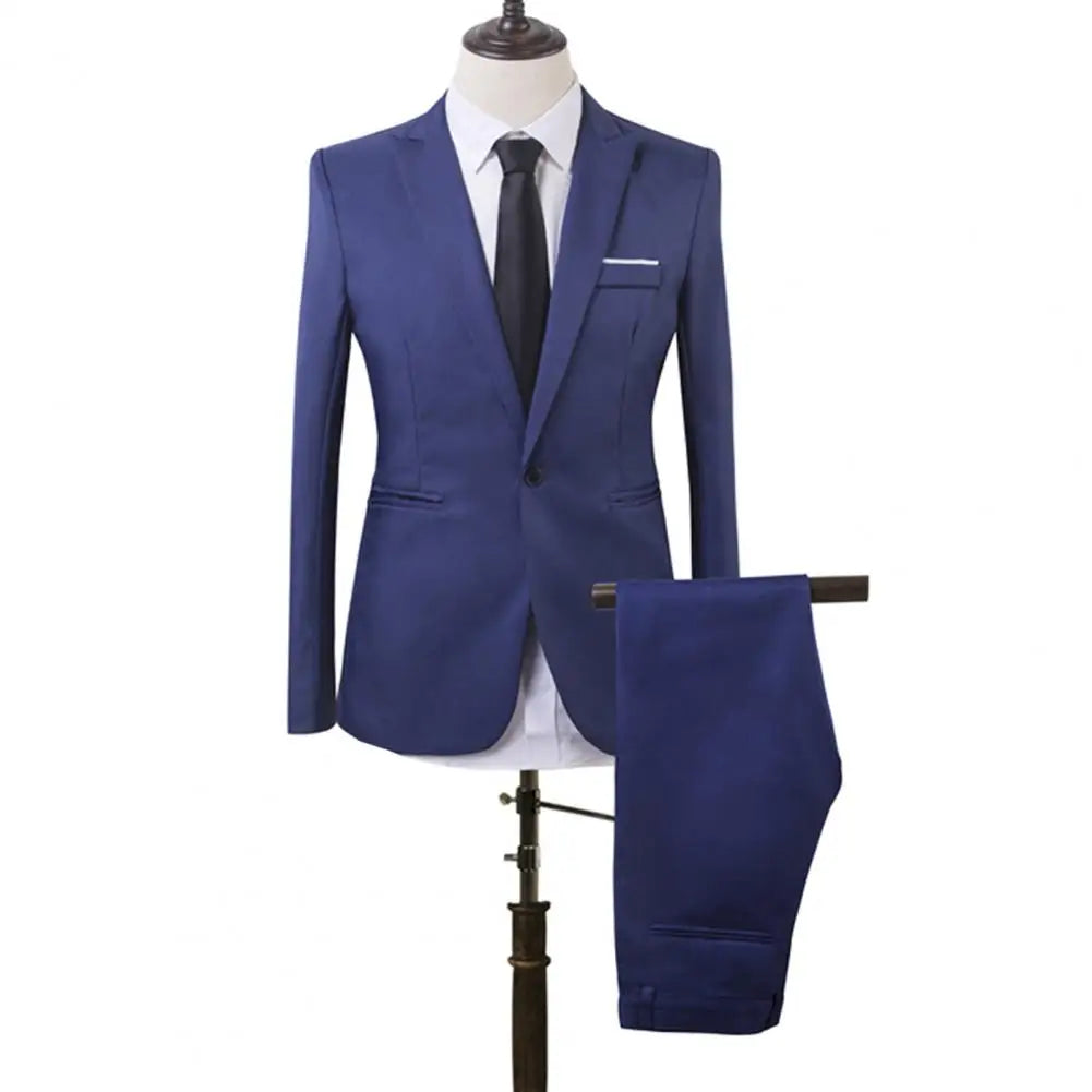 Terno Slim Fit Masculino – Estilo Executivo 2 Peças