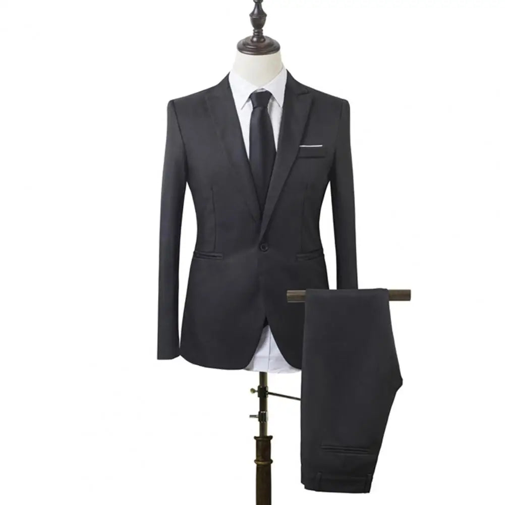 Terno Slim Fit Masculino – Estilo Executivo 2 Peças