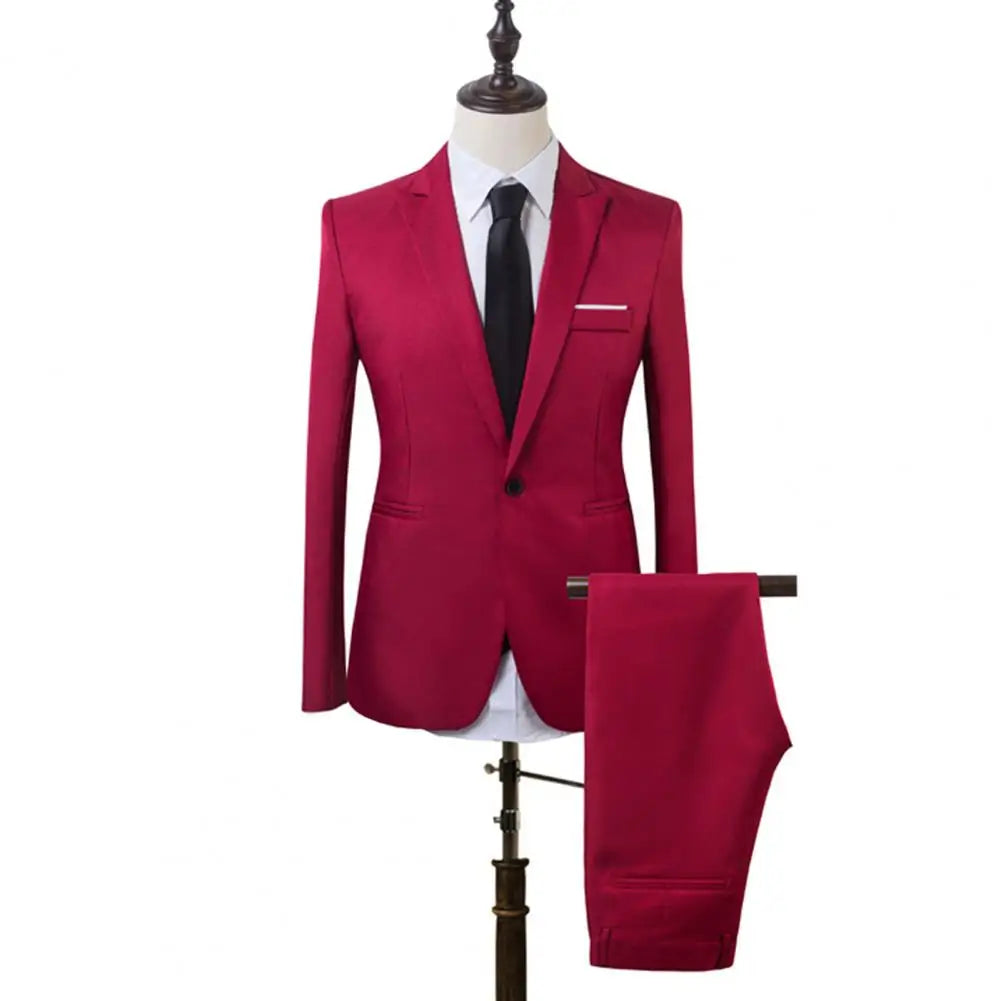 Terno Slim Fit Masculino – Estilo Executivo 2 Peças