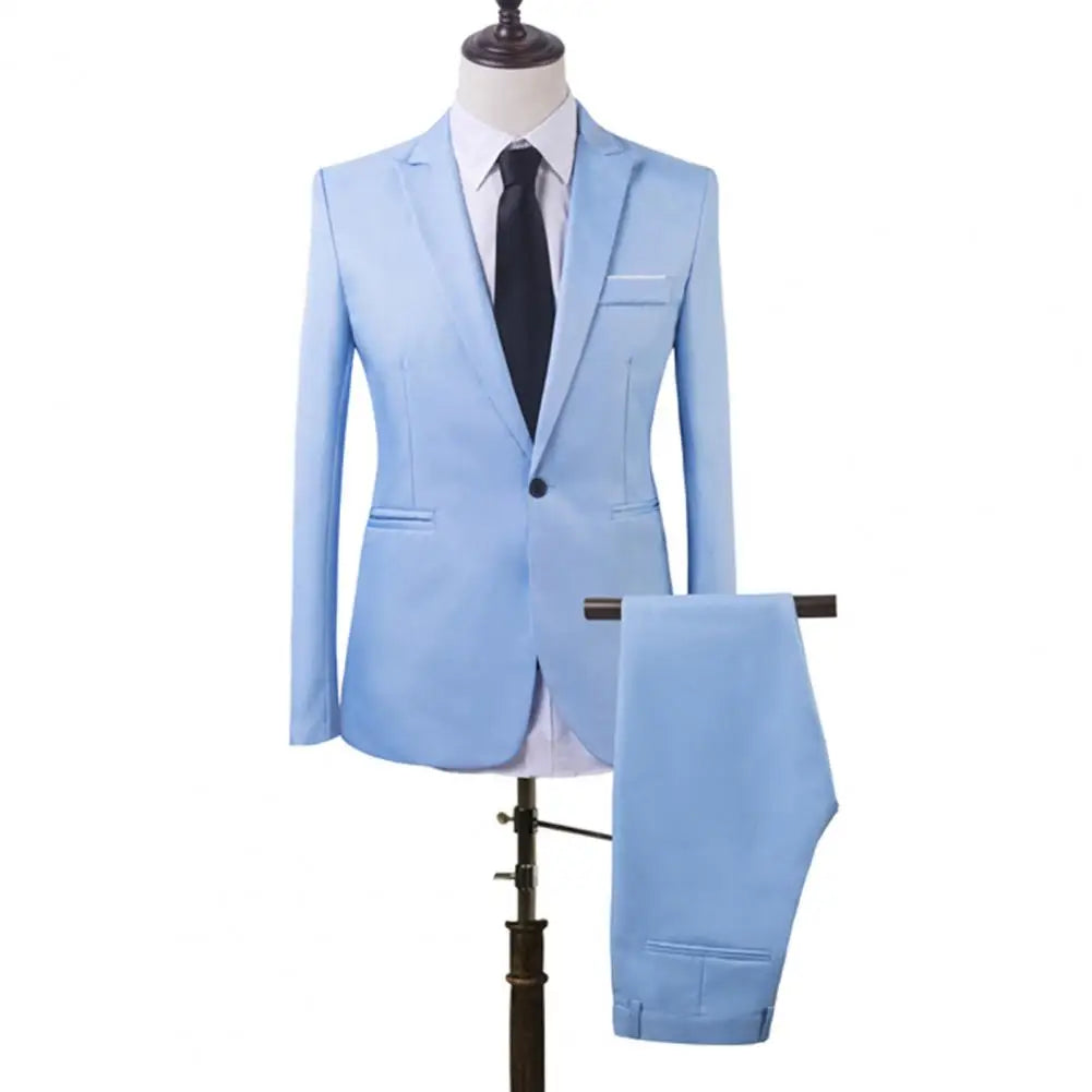 Terno Slim Fit Masculino – Estilo Executivo 2 Peças