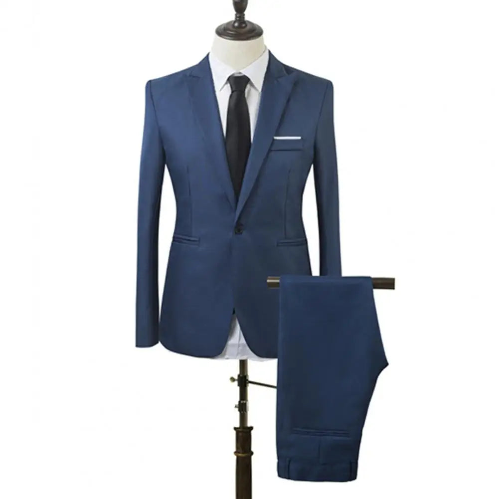 Terno Slim Fit Masculino – Estilo Executivo 2 Peças