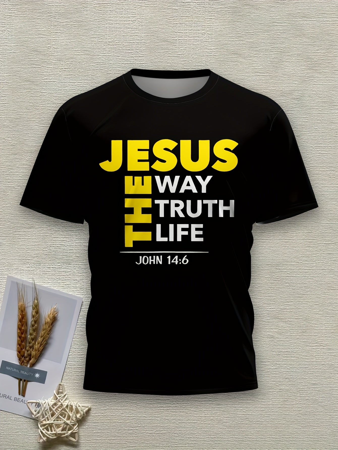 Camiseta Masculina "Jesus, o Caminho, a Verdade e a Vida