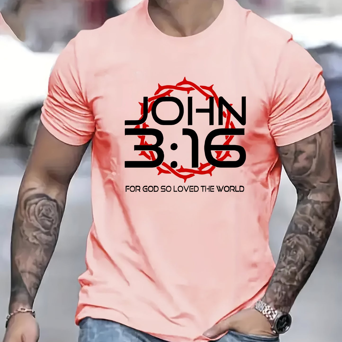 Camiseta Masculina Estampada João 3:16