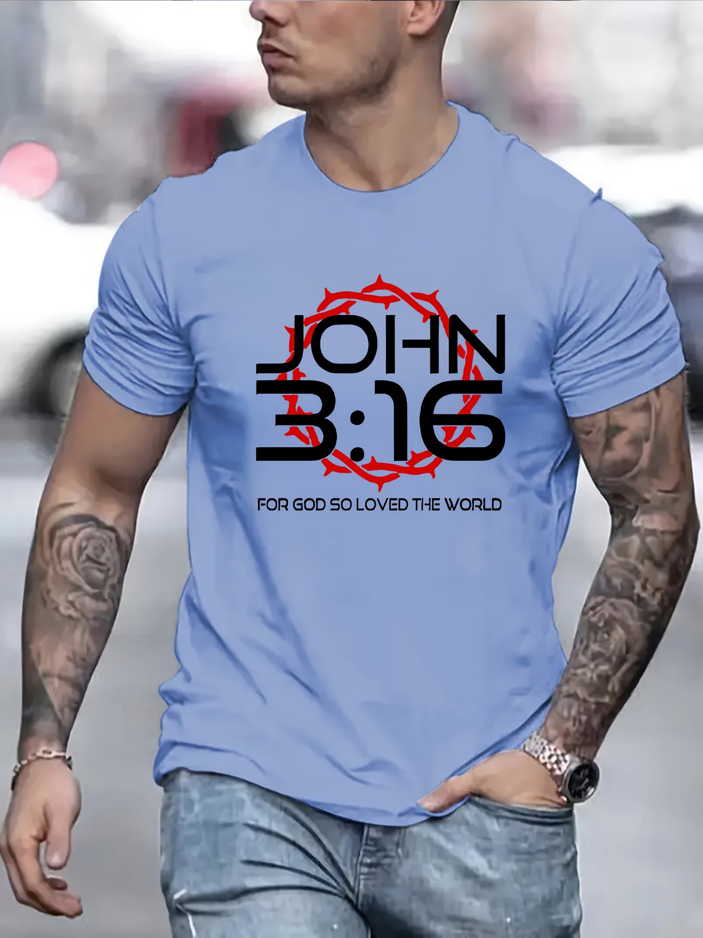 Camiseta Masculina Estampada João 3:16