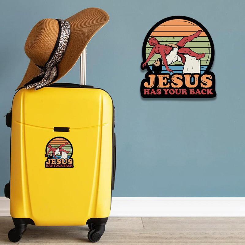 Adesivo de Vinil "Jesus Has Your Back