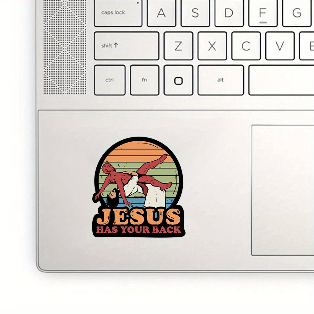 Adesivo de Vinil "Jesus Has Your Back