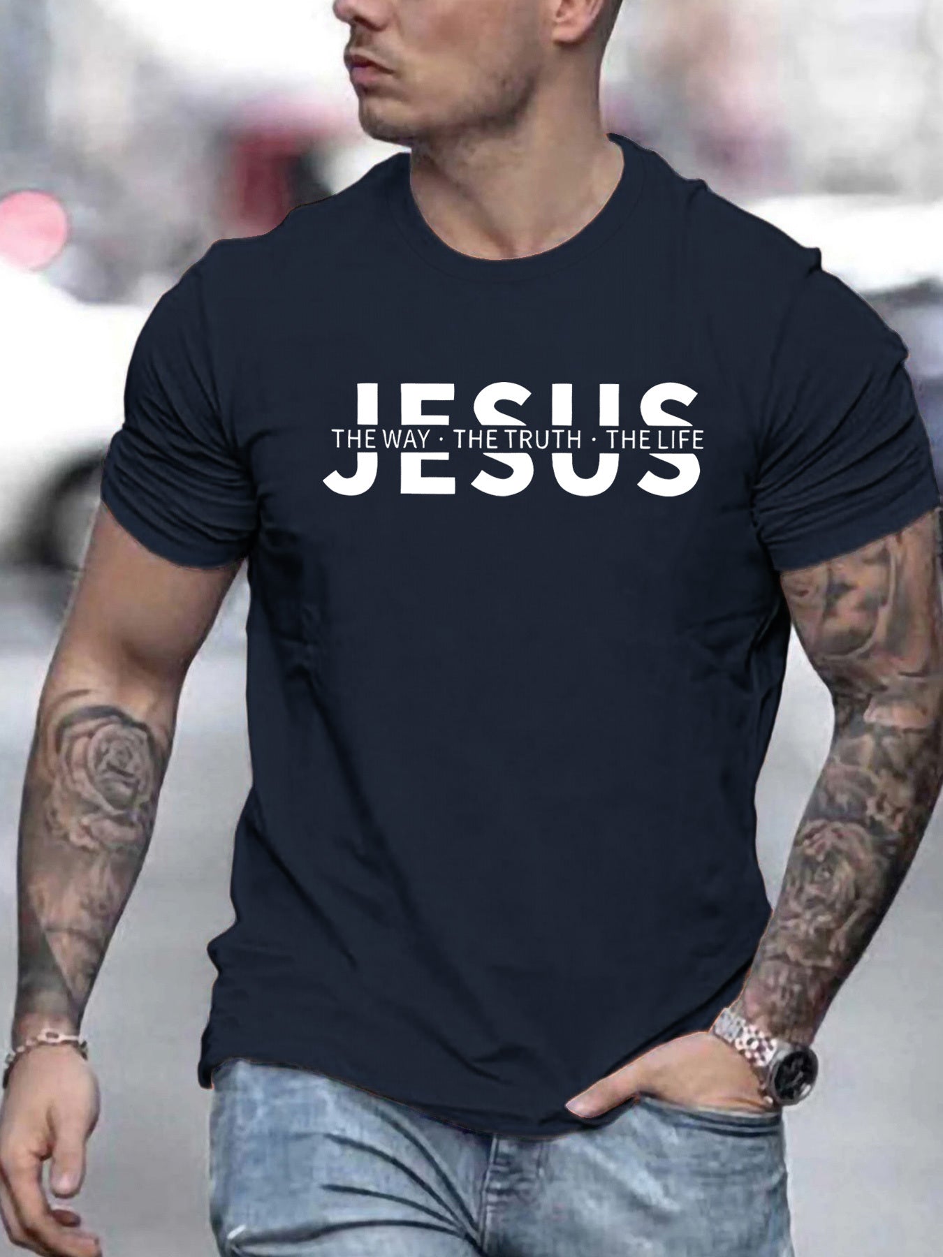Camiseta Masculina “Jesus” – Fé com Estilo