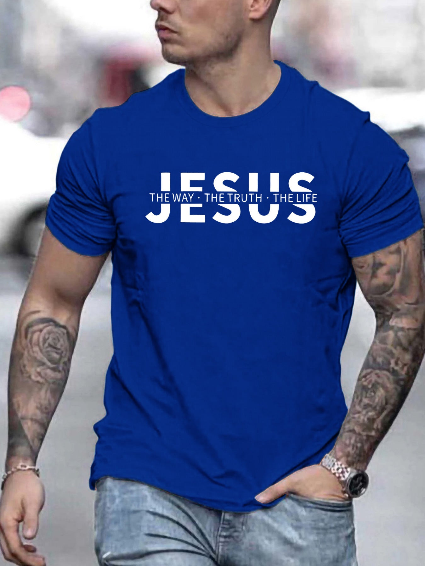 Camiseta Masculina “Jesus” – Fé com Estilo
