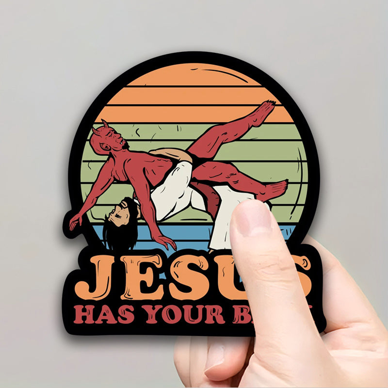 Adesivo de Vinil "Jesus Has Your Back