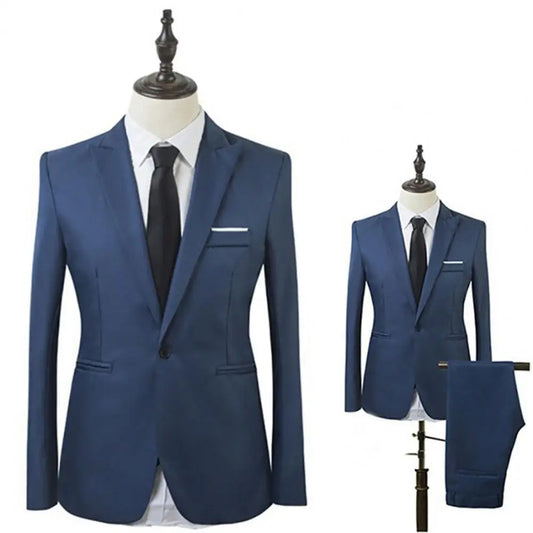 Terno Slim Fit Masculino – Estilo Executivo 2 Peças