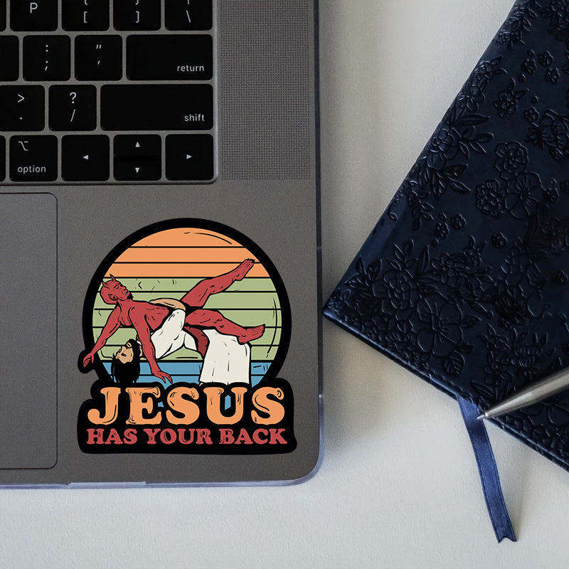 Adesivo de Vinil "Jesus Has Your Back