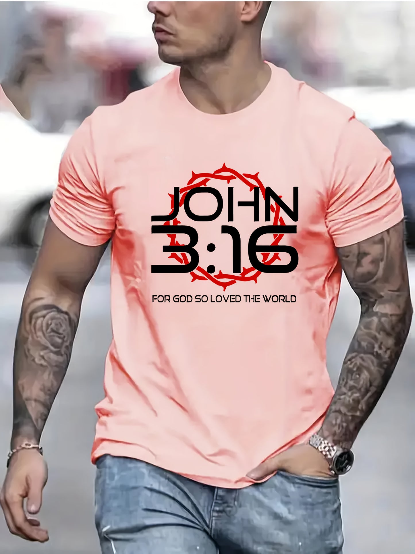 Camiseta Masculina Estampada João 3:16