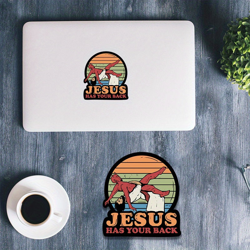 Adesivo de Vinil "Jesus Has Your Back