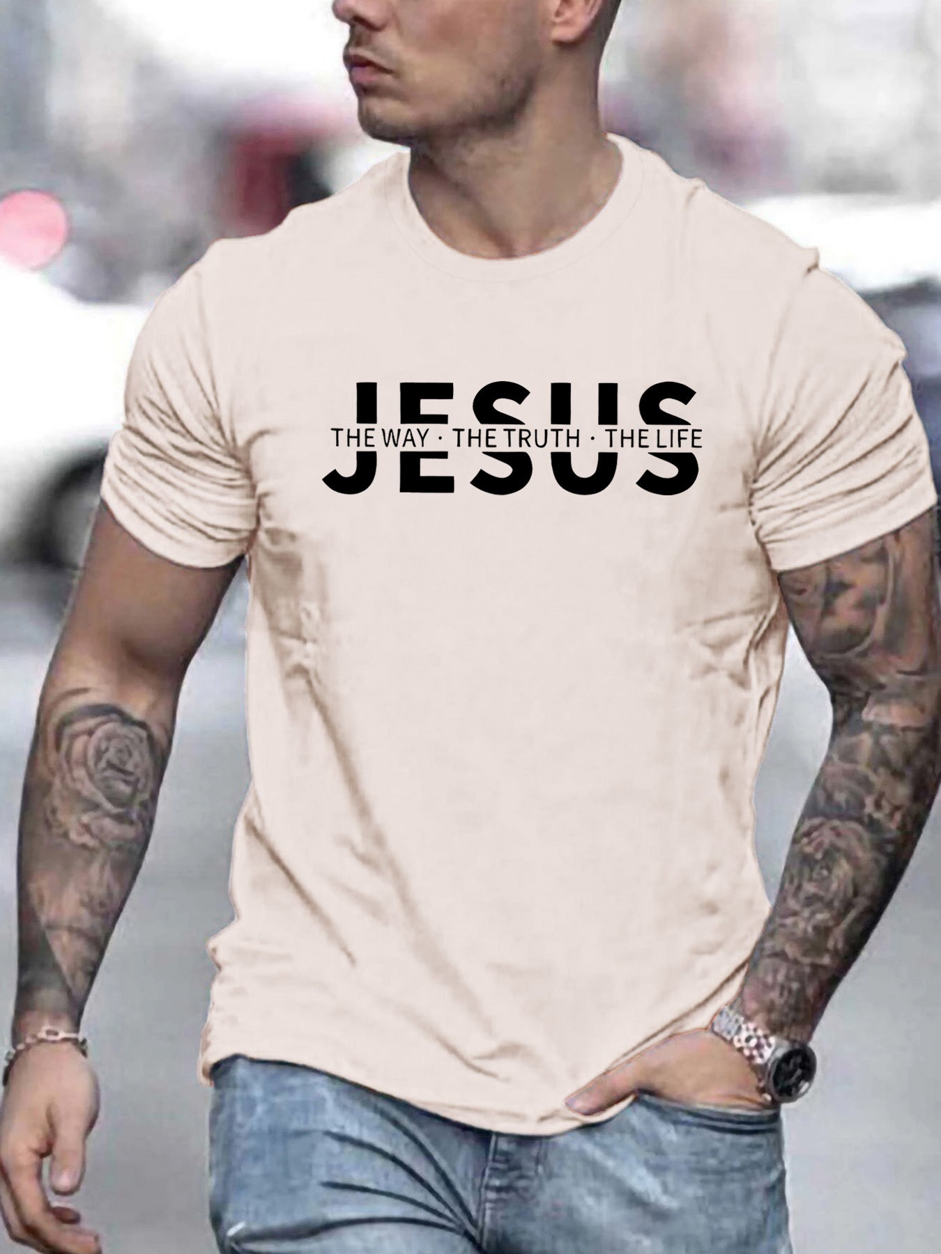 Camiseta Masculina “Jesus” – Fé com Estilo